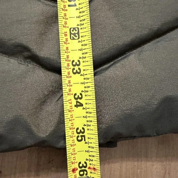 Eddie Bauer Olive Puffer Jacket with Faux Fur Hood and Down Fill. - Picture 10 of 10